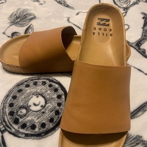 Billabong sandals. Worn twice. Light brown in color.